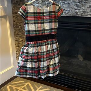 Carter’s Plaid Kids Dress with Black Velvet Accent